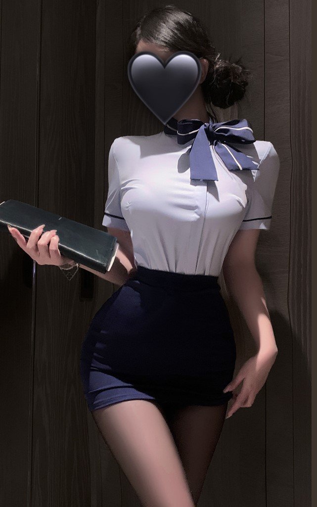 Classic Airline stewardess Sailor Bow Uniform Set
