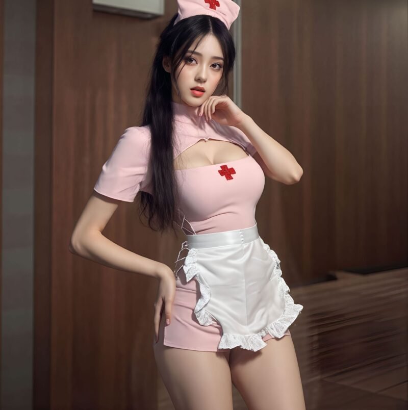 Classic Pink Nurse Uniform Set