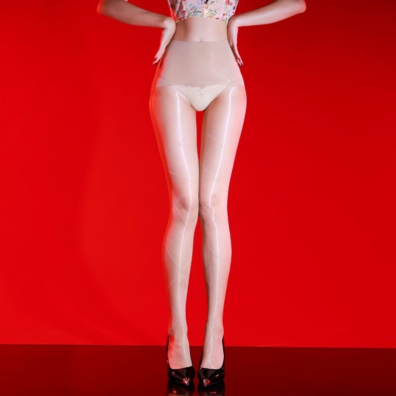 Crisscross Line Sheer Tights