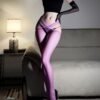 Crossline Sheer Garter Tights (1) Shine Silky Smooth Crossline Sheer Garter Tights