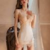 Lace Echo Open-Back Chemise