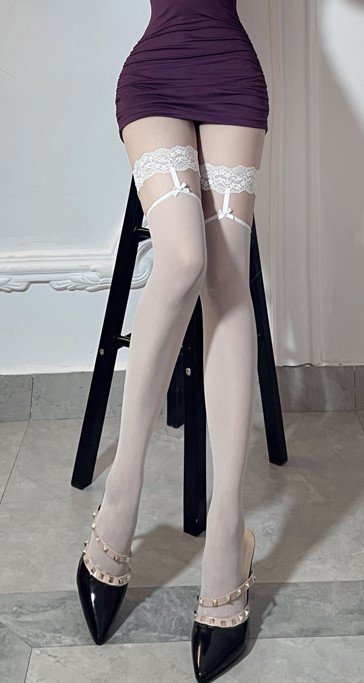 Lace Garter Illusion Stockings