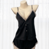 Lace Trim Satin Sleep Set