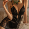 Midnight Slip Lace Chemise