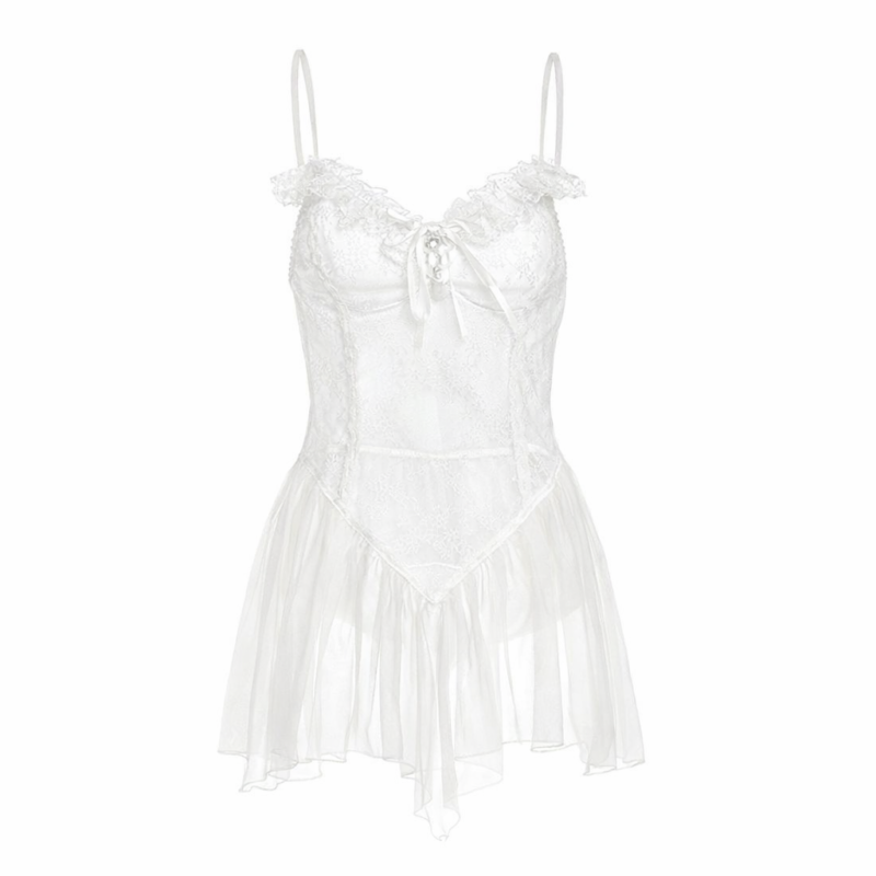 Midnight Veil Lace Babydoll