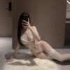 Minimal Lace Triangle Lingerie Set