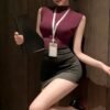 Modern Office Sleeveless ID Uniform Dress