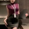 Modern Office Sleeveless ID Uniform Dress