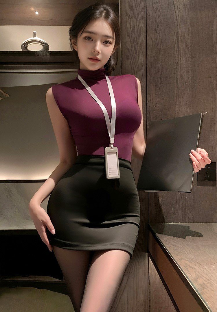 Modern Office Sleeveless ID Uniform Dress
