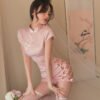 Peony Silk Cheongsam Mini Set (3) Peony Silk Cheongsam Mini Set