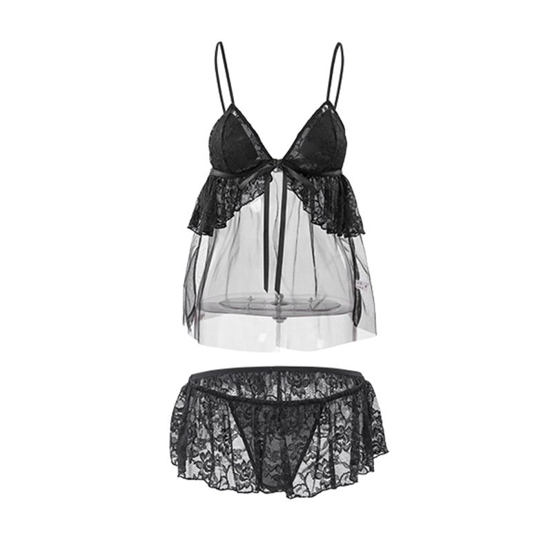 Sheer Layered Lace Cami Set
