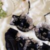Soft Embroidered Lace Lingerie Set