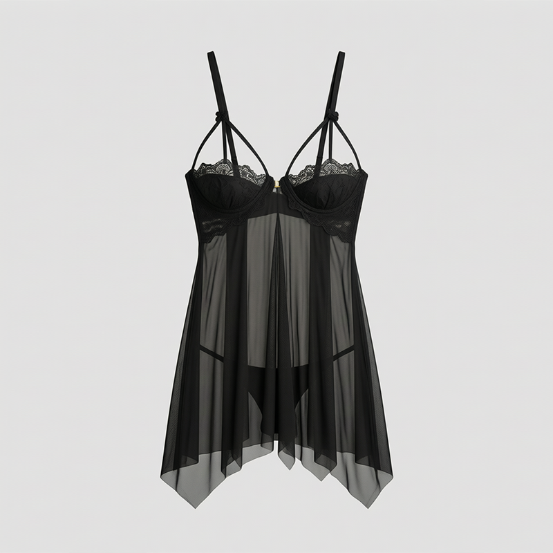 Soft Lace Veil Nightdress