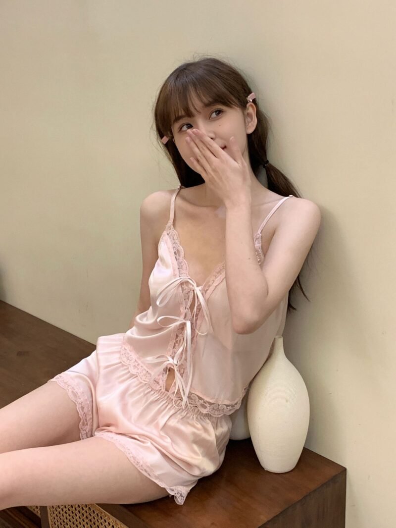 Soft Tie-Front Lounge Cami Set