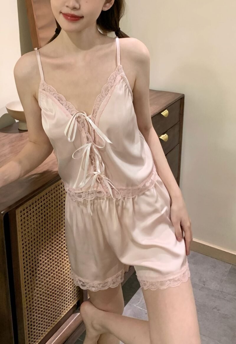 Soft Tie-Front Lounge Cami Set