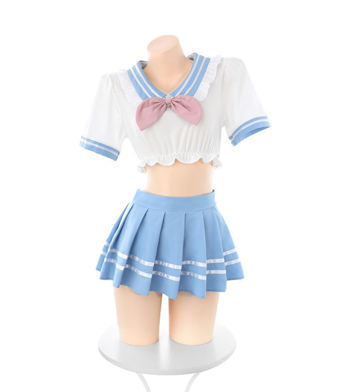 School Uniform Roleplay Set with Tie & Mini Skirt