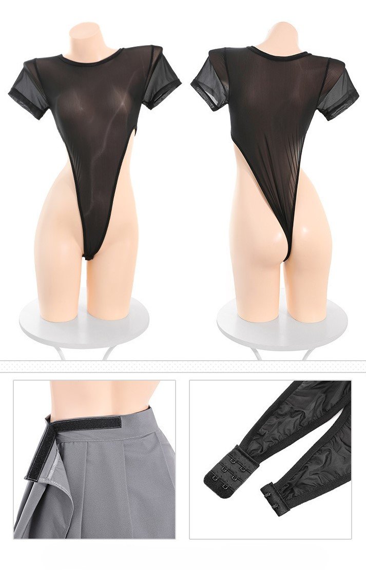 School Uniform Roleplay Set with Tie & Mini Skirt