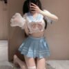 School Uniform Roleplay Set with Tie & Mini Skirt