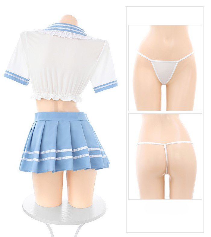 School Uniform Roleplay Set with Tie & Mini Skirt
