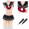 School Uniform Roleplay Set with Tie & Mini Skirt