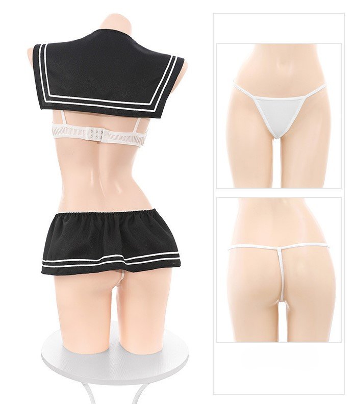 School Uniform Roleplay Set with Tie & Mini Skirt